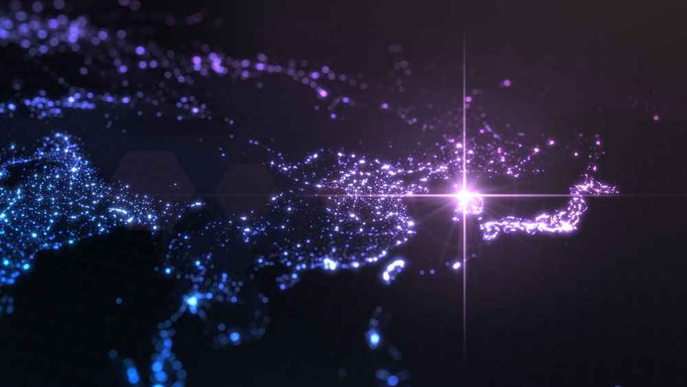 South Korea beam on world map