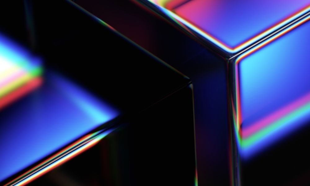 Abstract iridescent shape